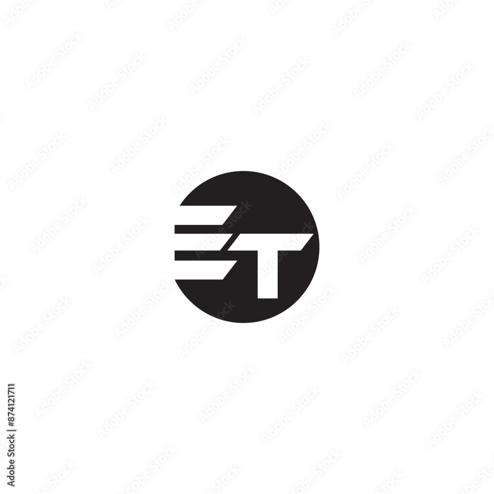Fototapeta premium et alphabet letter, et vector logo, ET logo design vector template