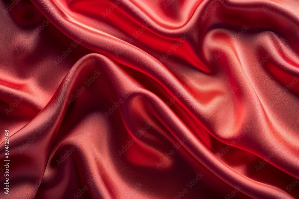 Obraz premium Luxurious Red Silk Fabric Background