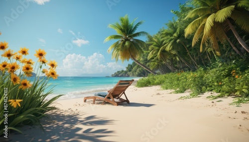 Tropical Beach Relaxation. © BOJOShop