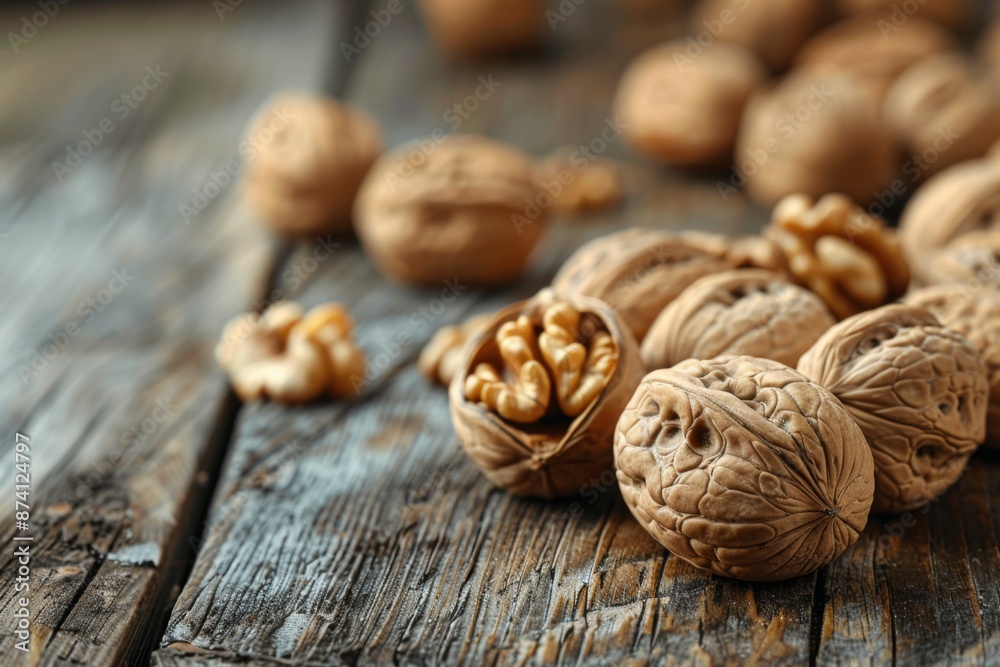 Rustic Walnuts on Weathered Wood Rustic Walnuts on Weathered Wood