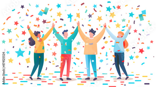 Friendship Day and Youth Day - Doodle Art
Friends Giving High Five
PNG File, Isolated on White