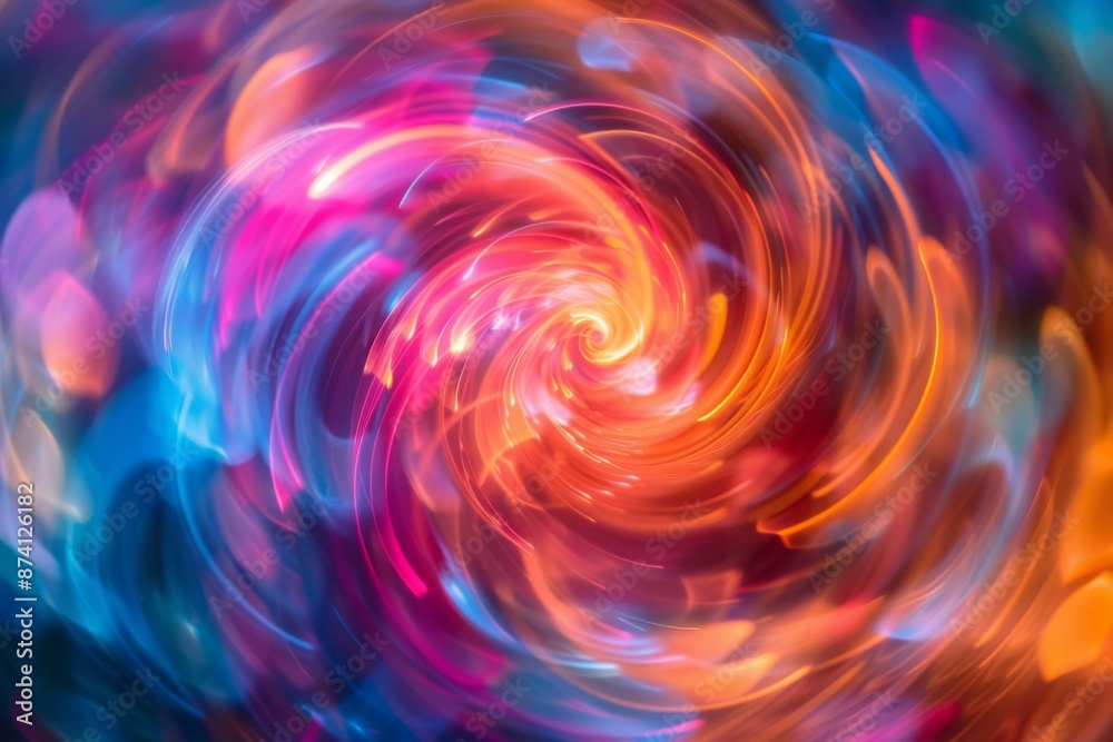 Colorful Spiral Light Pattern