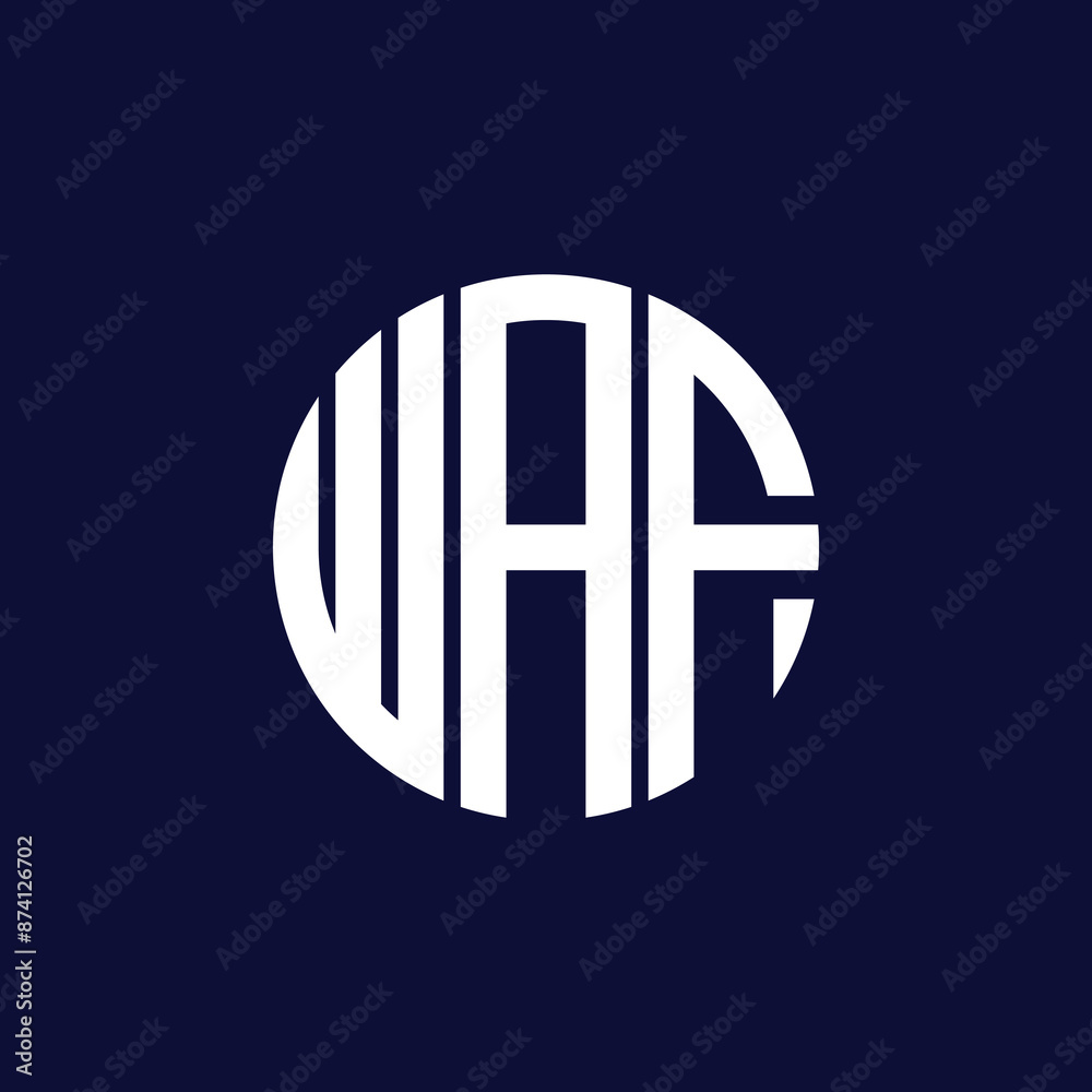Fototapeta premium waf circle logo design