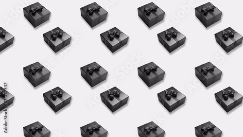 Gift boxes pattern. 3d realistic looped animation. Gift give away, Mobile Marketing, earning prizes, bonus or rewards from store. online present or gift. Christmas, Valentine's Day holiday, birthday