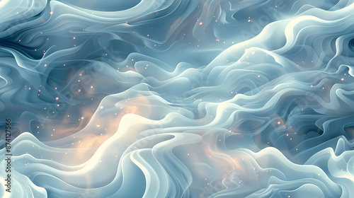 Swirling clouds, puffs of wind, steam, smog, dust, fog. - Seamless tile. Endless and repeat print.