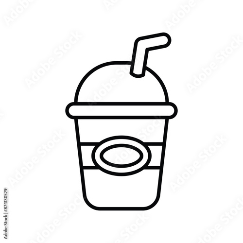 smoothie icon with white background vector stock illustration