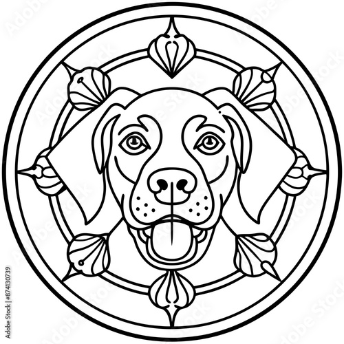 A logo for a dog vector illustration