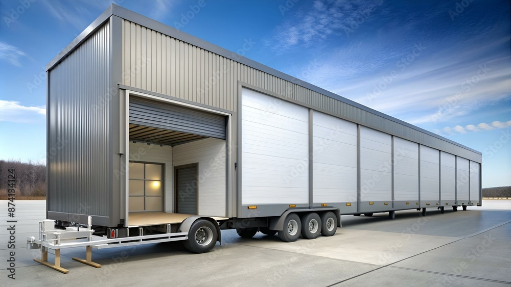 Trailer at Loading Bay Warehouse Trailer at Loading Bay Warehouse