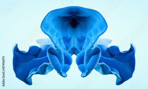 blue design 3D abstract art background