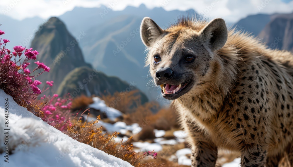 Obraz premium Hyena in the Mountains.