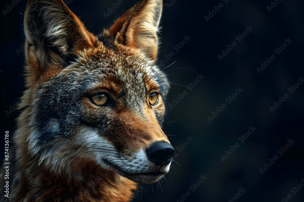 Wolf Close-Up Portrait - Realistic Animal Photography Wolf Close-Up Portrait - Realistic Animal Photography