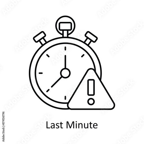 Last Minute vector outline Design illustration. Symbol on White background EPS 10 File 