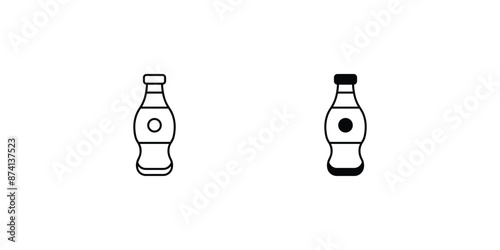 cola icon with white background vector stock illustration