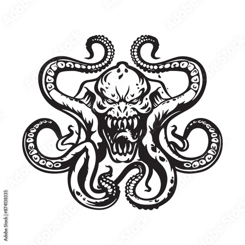 Hydra Mythology Vector Images. illustration of a Hydra Mythology Vector on white background