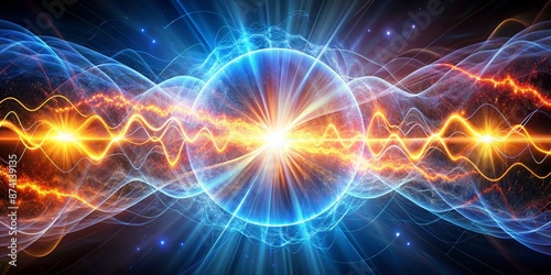 Captivating Abstract of Radiant Sonic Energy Illustration: Dynamic Waveforms, Environment, and Electricity
