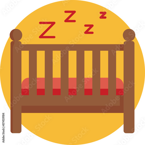 A clean and modern representation of a bed, Suitable for digital interfaces that require clear and intuitive symbols for sleeping or bedroom-related features.