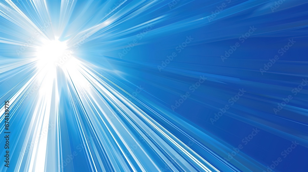 Dynamic Blue Background with Symmetrical White Rays of Light Dynamic Blue Background with Symmetrical White Rays of Light