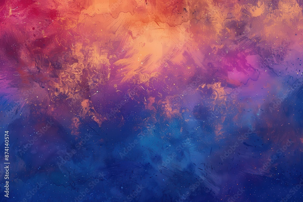 Fototapeta premium Abstract Surreal Digital Noise Gradient Effect Background With Intense Color Blend