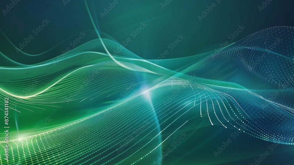 Abstract, Green and Blue Luminous Glowing Futuristic Wave Pattern Flowing Digital Background with Vibrant Color Gradient and Modern Technological Aesthetic Abstract, Green and Blue Luminous Glowing Futuristic Wave Pattern Flowing Digital Background with Vibrant Color Gradient and Modern Technological Aesthetic