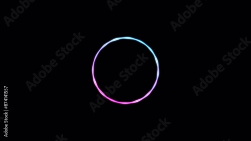 Gradient rotating glowing circle ring animation on a transparent background