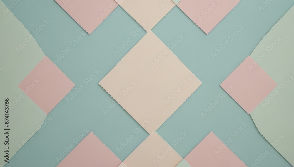 Abstract Geometric Shapes in Pastel Colors. Abstract Geometric Shapes in Pastel Colors.