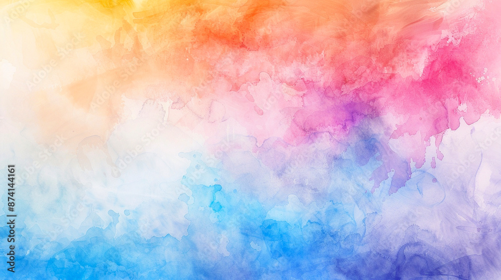 水彩で描いた幻想的な背景 Generative AI 水彩で描いた幻想的な背景 Generative AI