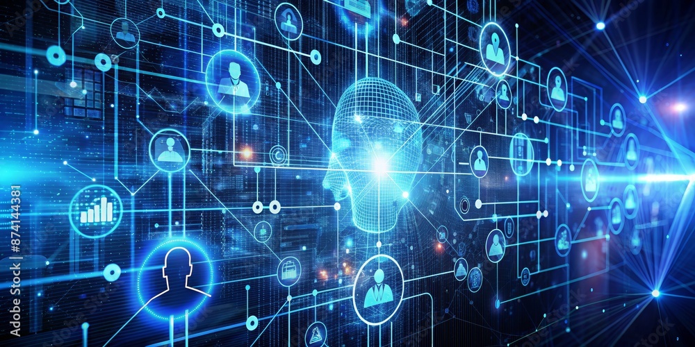 Information Digital Data Flow Illustration AI System: Business, Artificial Intelligence, Cyber, Digital, Technology Information Digital Data Flow Illustration AI System: Business, Artificial Intelligence, Cyber, Digital, Technology