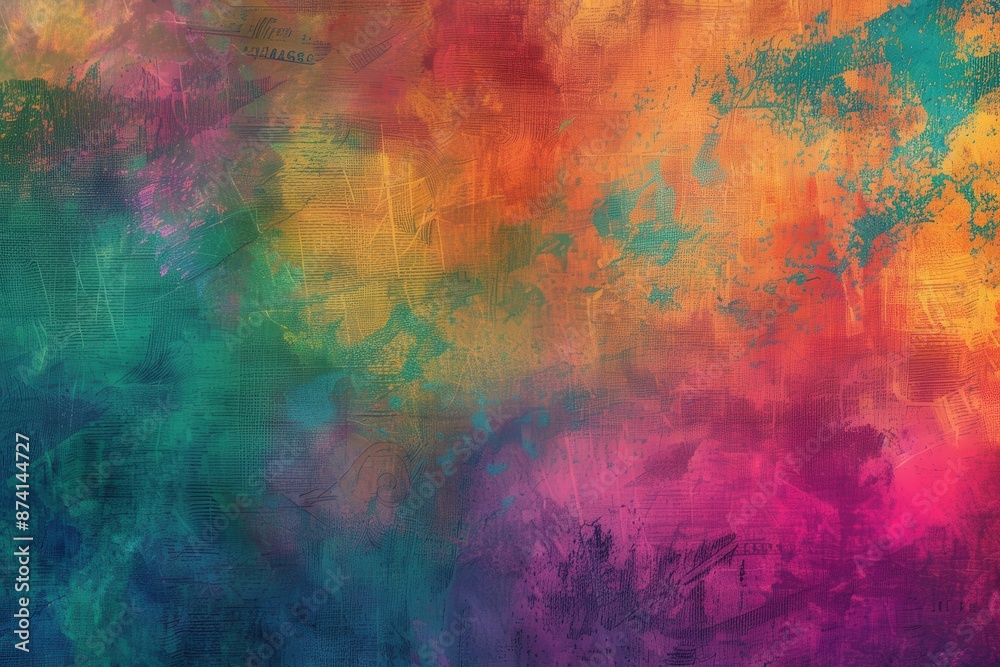 Abstract Surreal Digital Gradient Background in Vivid Colors and Soft Focus