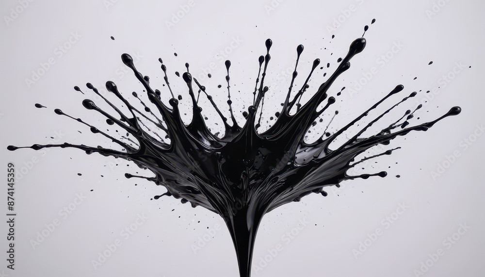 Black Liquid Splash Explosion. Black Liquid Splash Explosion.