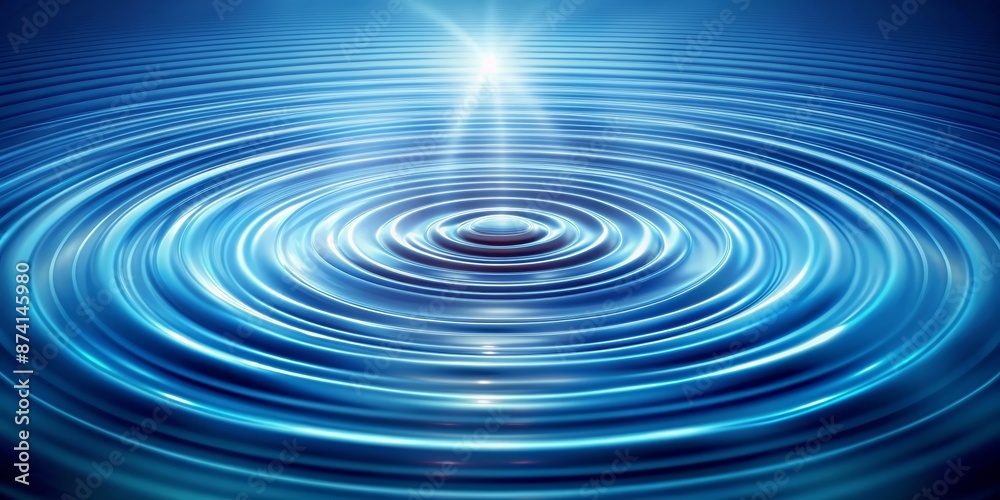 Mesmeric digital sonic ripples abstract in blue water, evoking vibration energy: circle pulse, ripple, wave, sound wave, ocean Mesmeric digital sonic ripples abstract in blue water, evoking vibration energy: circle pulse, ripple, wave, sound wave, ocean