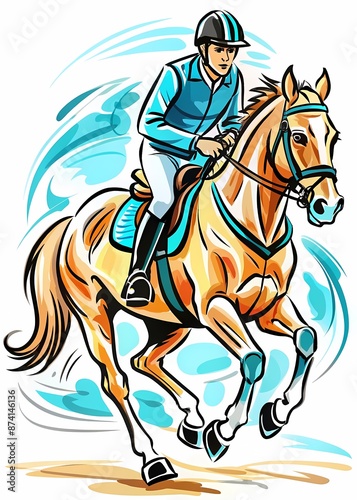 Harmony in Motion, Ideal for use in horse riding tutorials, sports magazines, equine therapy educational materials