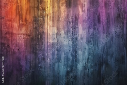 Abstract Surreal Digital Gradient Background with Soft-Focus Texture and Colorful Vertical Lines