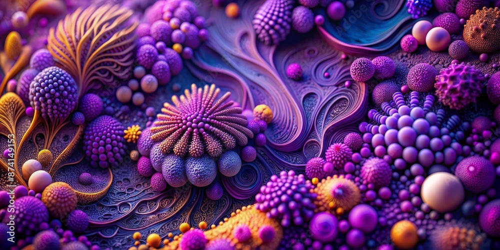 Purple macro textured background with abstract illustration Purple macro textured background with abstract illustration