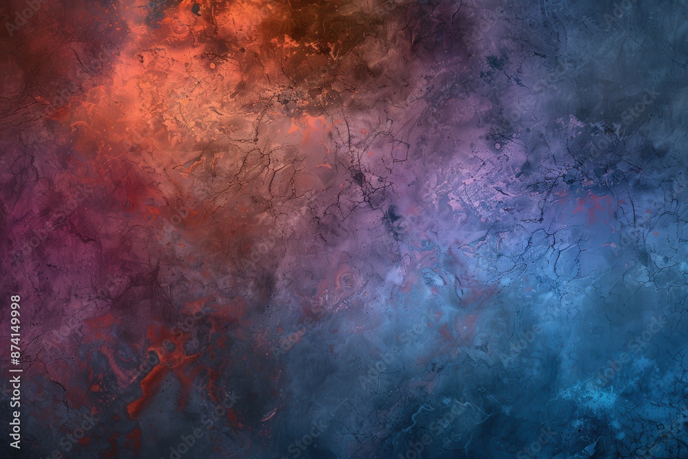 Fototapeta premium Abstract Surreal Digital Soft-Focus Gradient Background in Blue and Red Hues
