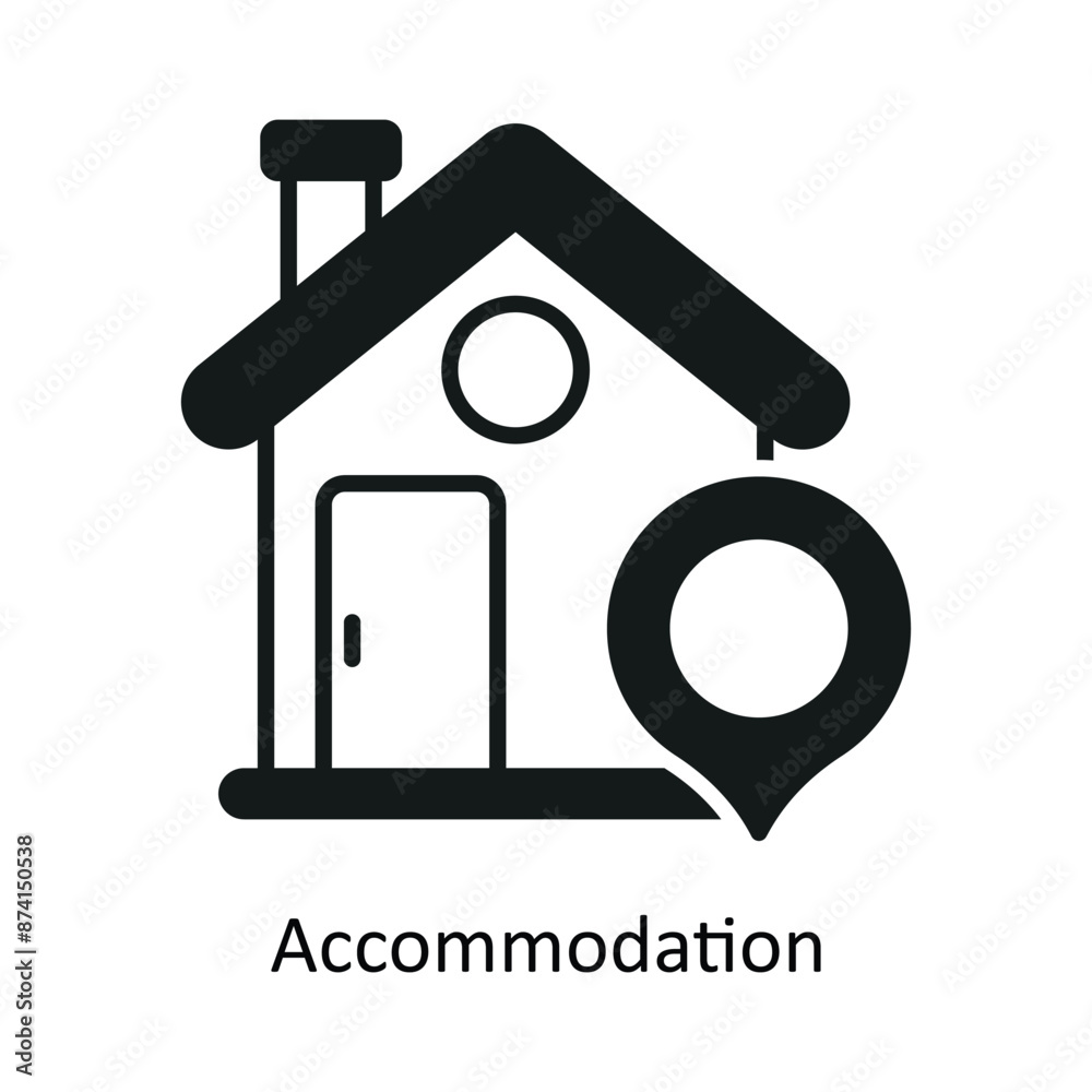 Accommodation vector solid Design illustration. Symbol on White background EPS 10 File 