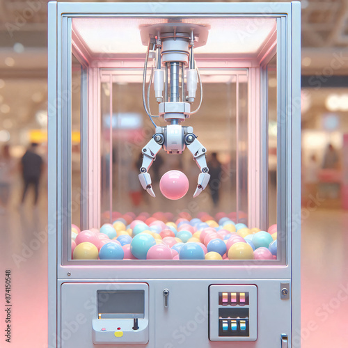 claw machines, These nostalgic arcade games, also known as crane games or prize machines, capture the excitement and challenge of trying to win a prize by skillfully maneuvering the claw. Featuring vi photo