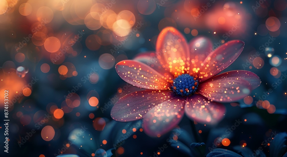 Macro shot of a flower against a dreamy bokeh backdrop. Macro shot of a flower against a dreamy bokeh backdrop.