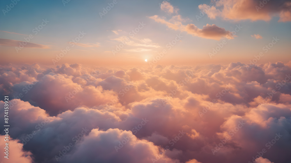 Obraz premium Pastel Clouds Background,Pastel Background, Clouds Background, Generative AI