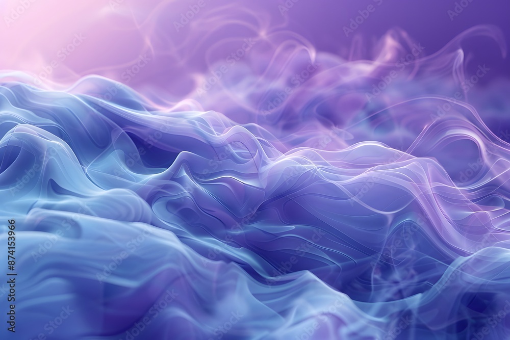 Fototapeta premium Ethereal Waves of Light and Color in a Dreamlike Abstract Landscape