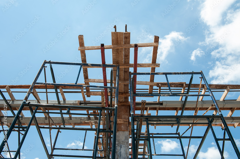 Construction of a new building structure Construction of a new building structure