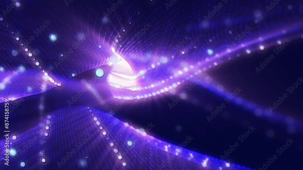 Magical waves of bright energy.High tech rainbow light ray particles and bokeh energy
Magical waves of bright energy.High tech rainbow light ray particles and bokeh energy