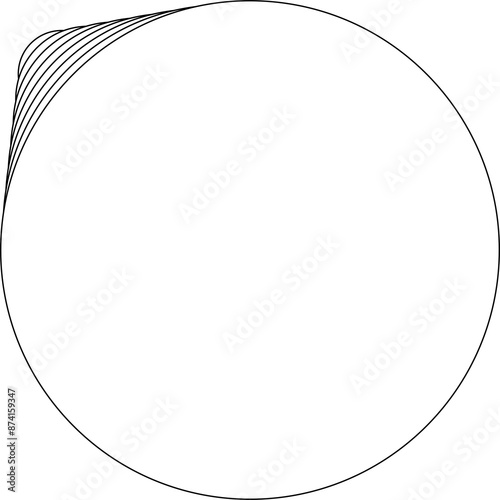 Circle white overlapping frame blend flowing. Technology design