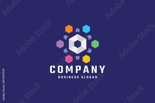 Connect and Share Cube Logo