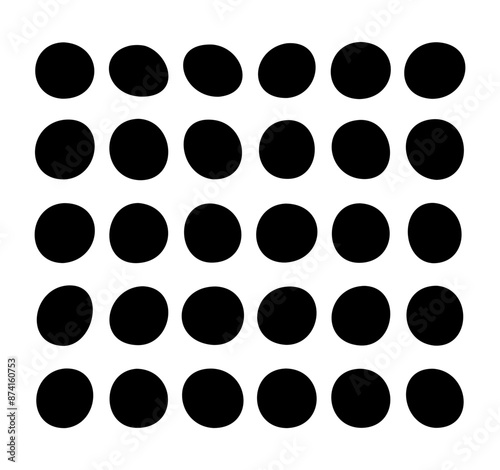 circles organic  form isolated,  vector set,  black