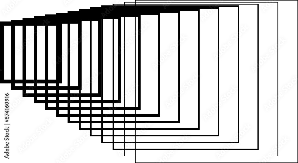 Square gradient line with blending. Technology concept Square gradient line with blending. Technology concept