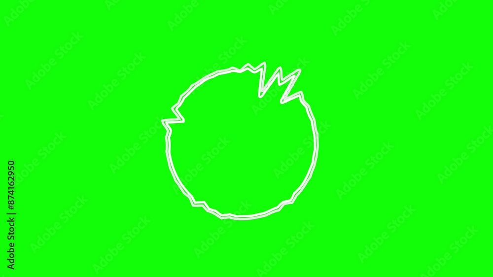 Audio circular waves. Radial curve of audio wave animation. Audio circular waves. Radial curve of audio wave animation.