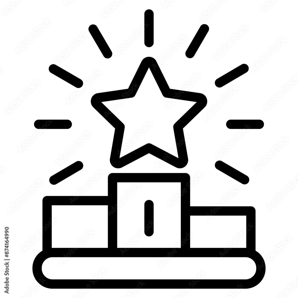 Awards line icons set. Trophy cup, Medal, Winner prize icon. Awards line icons set. Trophy cup, Medal, Winner prize icon.