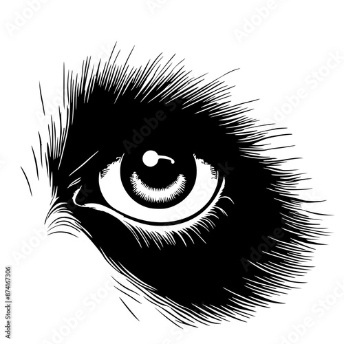 Panda eye silhouette