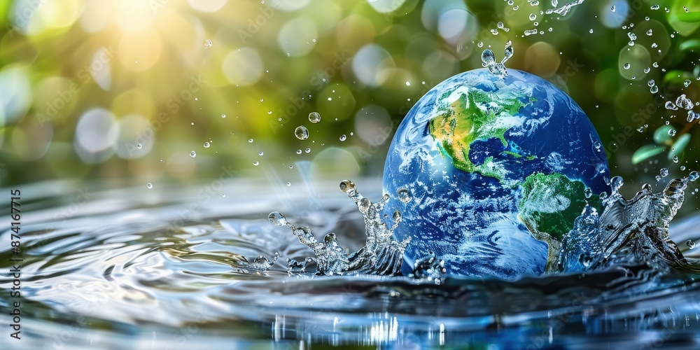 Earth Splashing into Water Earth Splashing into Water