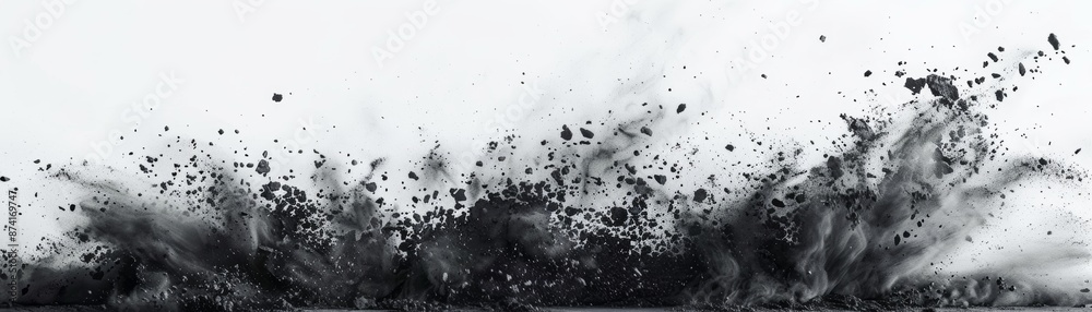 Abstract black and white splatter paint background. Abstract black and white splatter paint background.